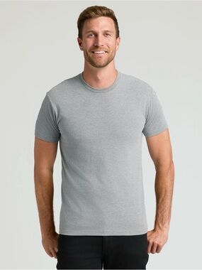 True Classic Men’s T-Shirt Gray Crew Neck Fitted Tee Size XL